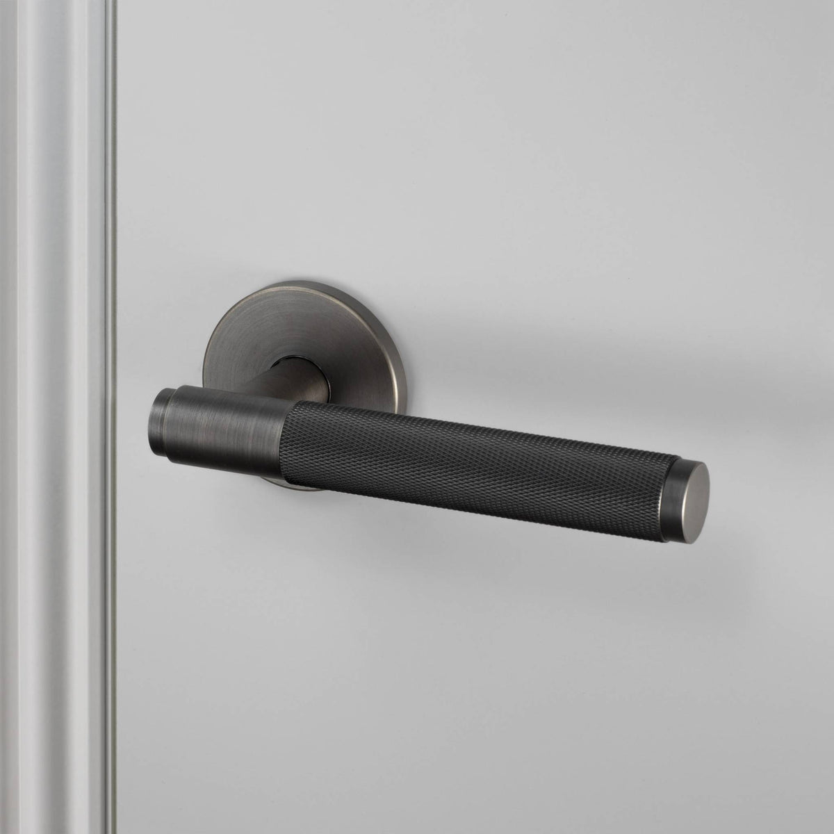 Buster + Punch door handle set / unsprung / 30mm / cross – smoked bronze