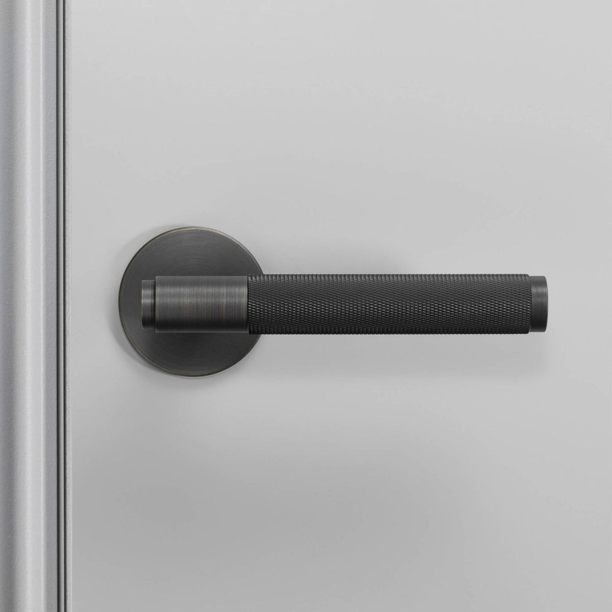 Buster + Punch door handle set / unsprung / 30mm / cross – smoked bronze