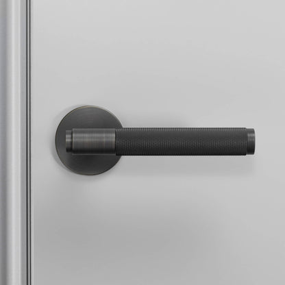 Buster + Punch door handle set / unsprung / 30mm / cross – smoked bronze
