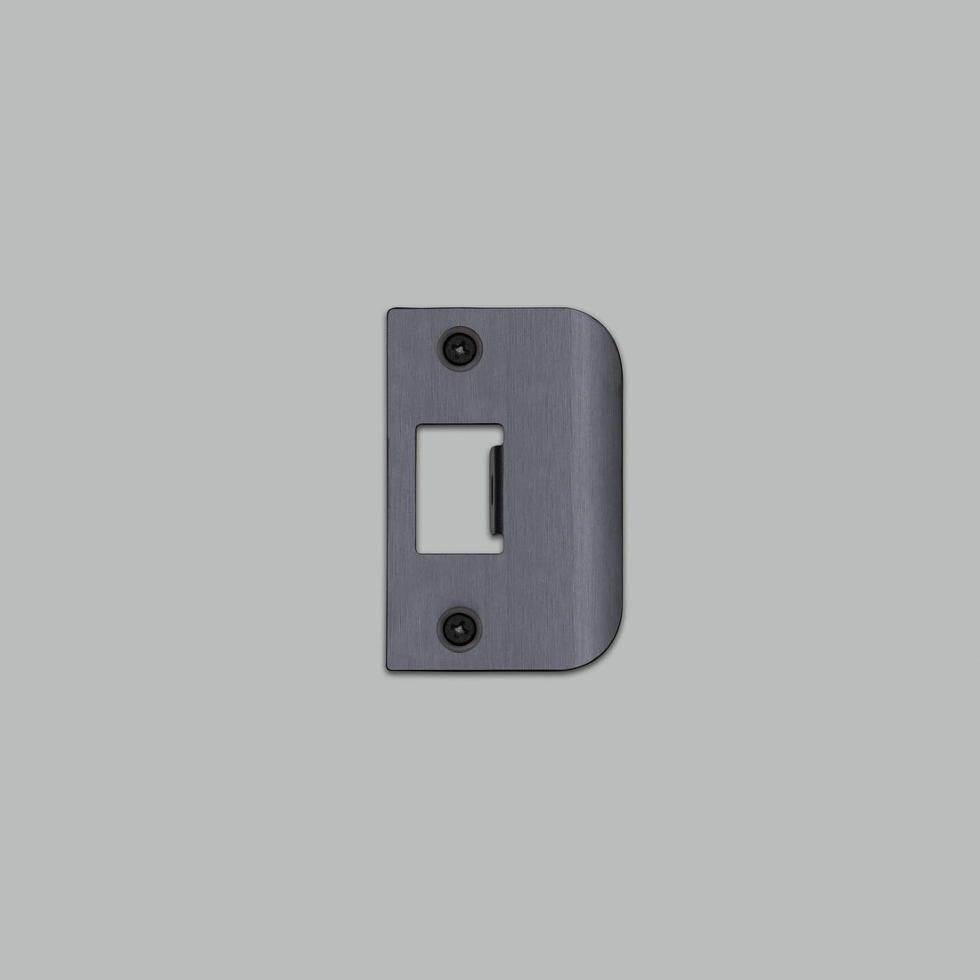 Buster + Punch strike plate kit / d shaped / standard door GUN METAL