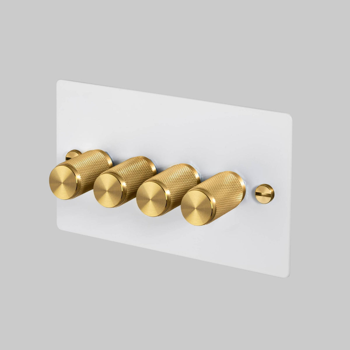 Buster + Punch 4G Cross dimmer – White / Brass