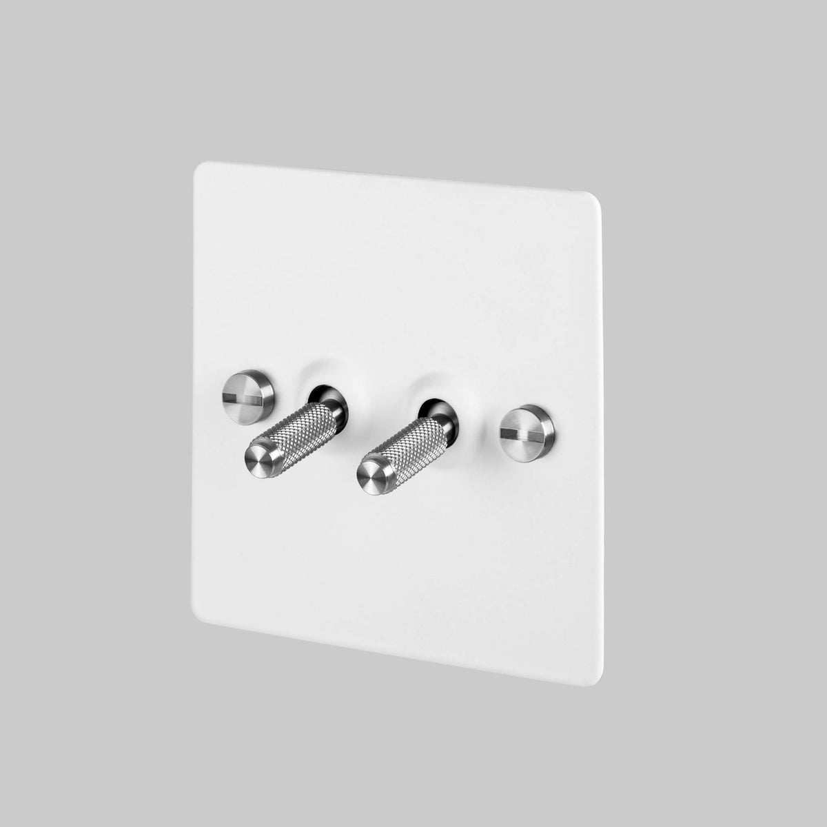 Buster + Punch 2G toggle switch / Cross / White / Steel