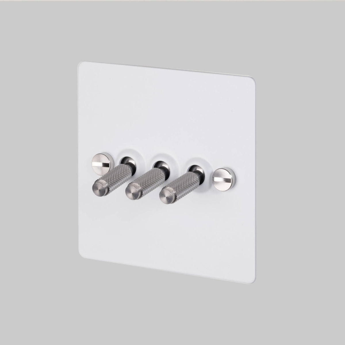 Buster + Punch 3G toggle switch / Cross / White / Steel