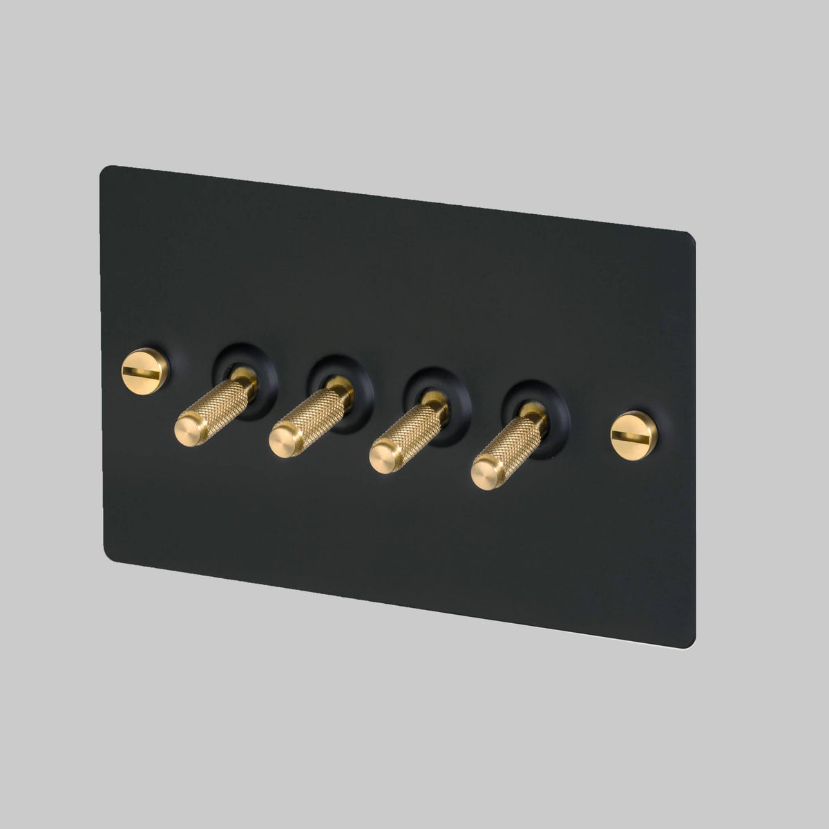 Buster + Punch 4G toggle switch / Cross / Black / Brass