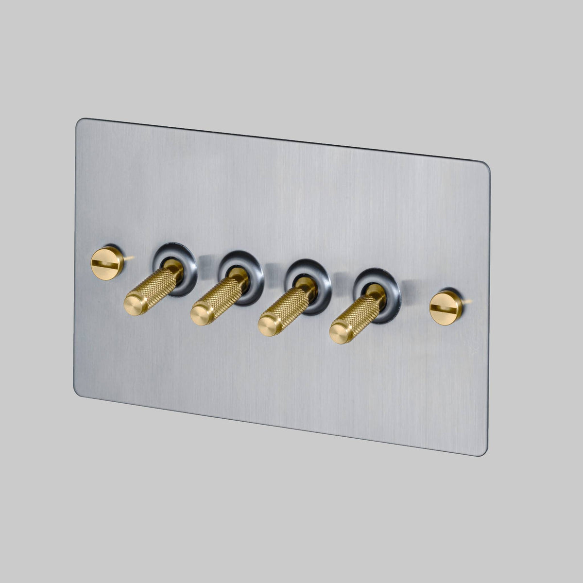 Buster + Punch 4G toggle switch / Cross / Steel / Brass