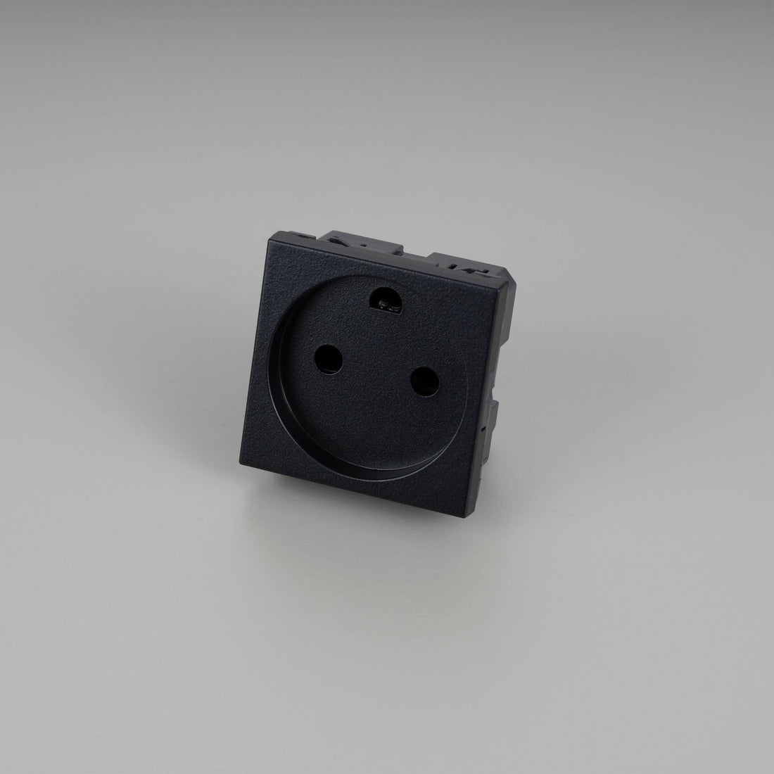DANISH SOCKET MODULE / TYPE K / 45 MM — BLACK