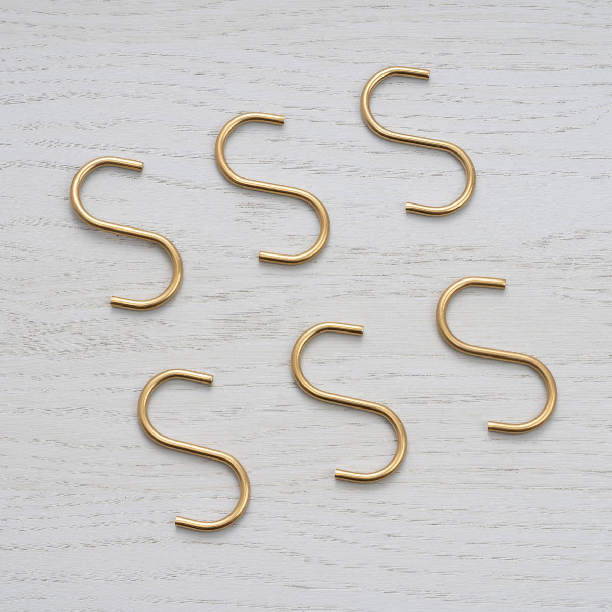Buster + Punch HANGER SHELF / S HOOK / BRASS / SET OF 6 BRASS