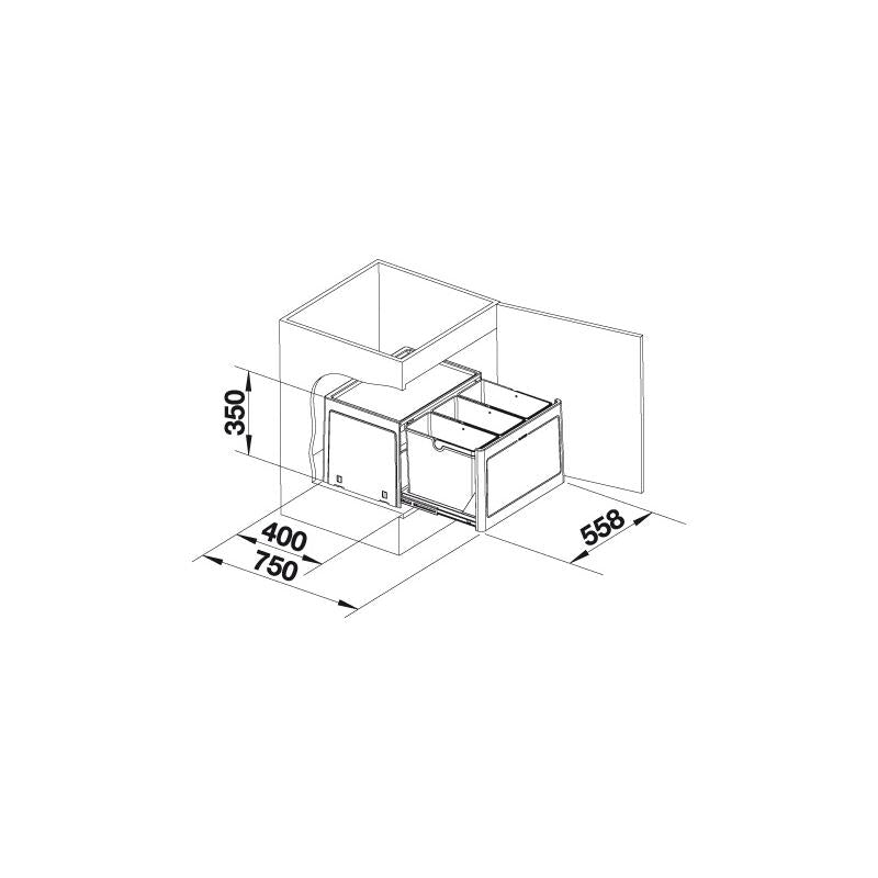 BLANCO BOTTON PRO 60/3 affaldssortere