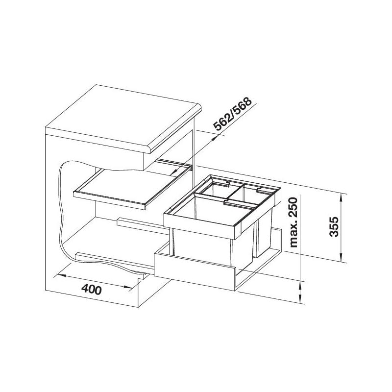 BLANCO FLEXON II XL 60/3 affaldssortere
