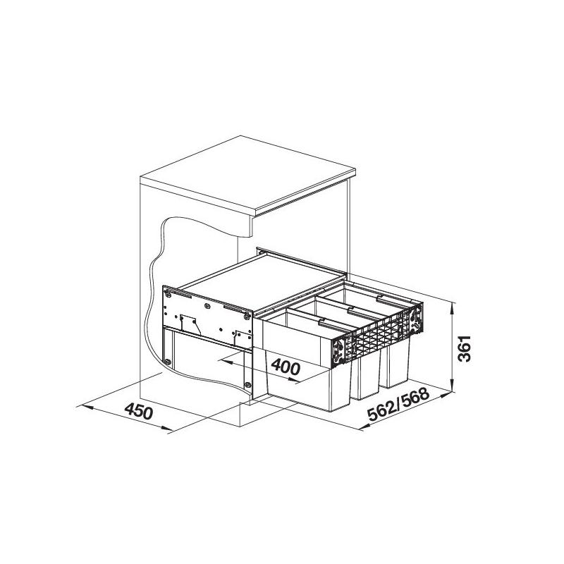 BLANCO SELECT II 60/3 affaldssortere