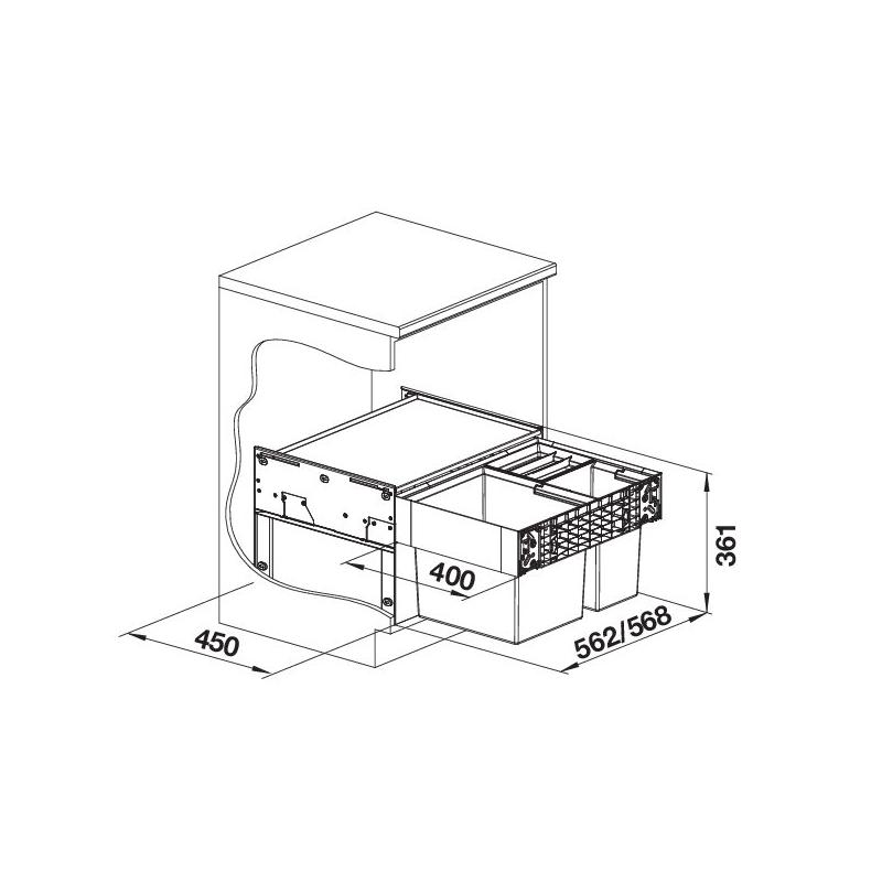 BLANCO SELECT II XL 60/3 affaldssortere